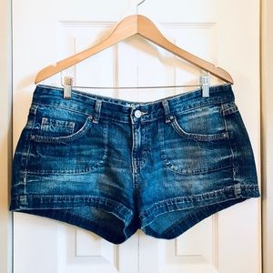 Distressed Jean Shorts Low Rise Denim | Mossimo